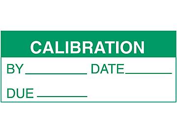 Inspection Labels - "Calibration", Vinyl Cloth, Green