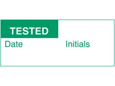 Inspection Labels - "Tested", Vinyl Cloth S-5927