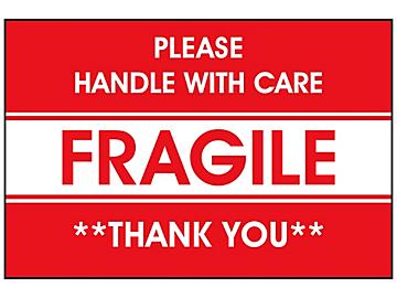 "Please Handle with Care/Fragile/Thank You" Label - 2 x 3"