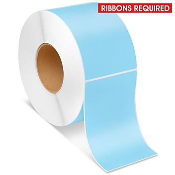 Industrial Thermal Transfer Labels - Blue, 4 x 6", Ribbons Required S-5955BLU