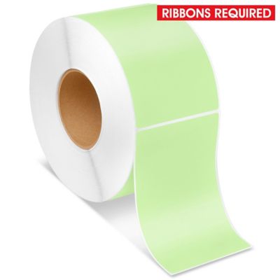 Industrial Thermal Transfer Labels - Green, 4 x 6", Ribbons Required S-5955G