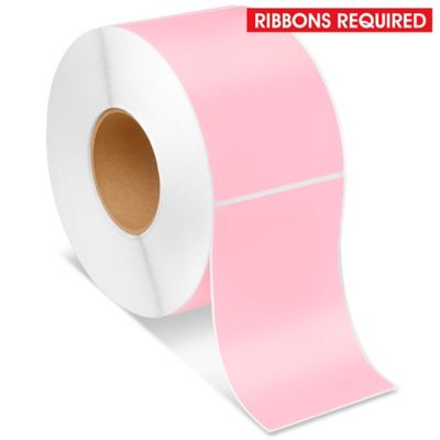 Industrial Thermal Transfer Labels - Pink, 4 x 6", Ribbons Required S-5955P
