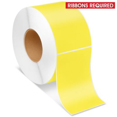 Industrial Thermal Transfer Labels - Yellow, 4 x 6