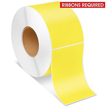 Industrial Thermal Transfer Labels - Yellow, 4 x 6", Ribbons Required S-5955Y