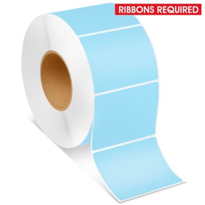 Industrial Thermal Transfer Labels - Blue, 4 x 3", Ribbons Required S-5956BLU