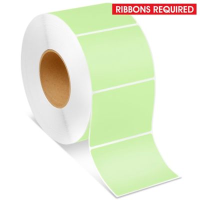 Industrial Thermal Transfer Labels - Green, 4 x 3