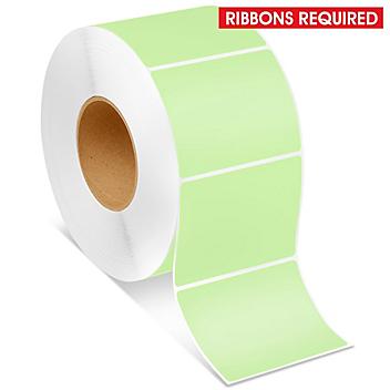Industrial Thermal Transfer Labels - Green, 4 x 3", Ribbons Required S-5956G