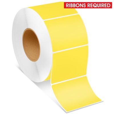 Industrial Thermal Transfer Labels - Yellow, 4 x 3