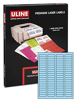Uline Laser Labels - Pastel Blue, 1 15/16 x 1/2" S-5961BLU