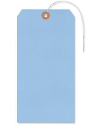 Jumbo Shipping Tags - #12, 8 x 4", Pre-wired, Blue S-5975BLUPW