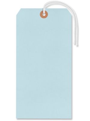 Jumbo Shipping Tags - #12, 8 x 4", Pre-strung, Light Blue S-5975LBPS