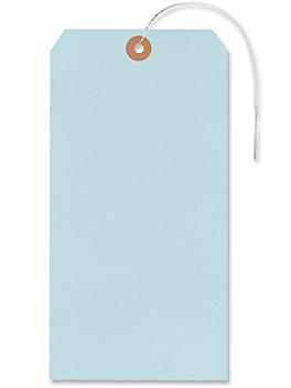 Jumbo Shipping Tags - #12, 8 x 4", Pre-wired, Light Blue S-5975LBPW
