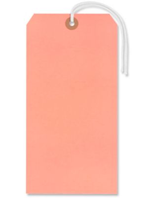 Jumbo Shipping Tags - #12, 8 x 4", Pre-strung, Pink S-5975PPS