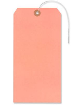 Jumbo Shipping Tags - #12, 8 x 4", Pre-wired, Pink S-5975PPW
