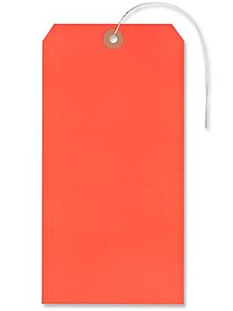 Jumbo Shipping Tags - #12, 8 x 4", Pre-wired, Red S-5975RPW
