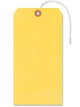 Jumbo Shipping Tags - #12, 8 x 4", Pre-wired, Yellow S-5975YPW