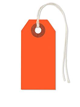 Fluorescent Tags - #1, 2 3/4 x 1 3/8", Pre-strung, Red S-5978RPS