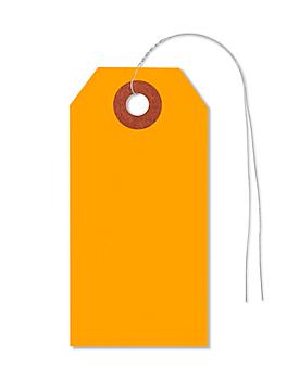 Fluorescent Tags - #2, 3 1/4 x 1 5/8", Pre-wired, Orange S-5979OPW