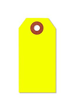 Fluorescent Tags - #2, 3 1/4 x 1 5/8", Yellow S-5979Y