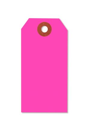 Fluorescent Tags - #3, 3 3/4 x 1 7/8", Pink S-5980P