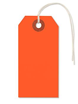 Fluorescent Tags - #3, 3 3/4 x 1 7/8", Pre-strung, Red S-5980RPS