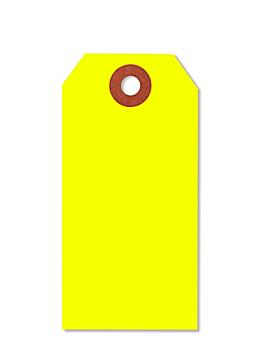 Fluorescent Tags - #3, 3 3/4 x 1 7/8", Yellow S-5980Y
