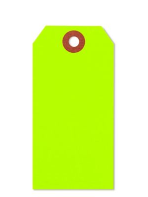  Fluorescent Tags - #4, 4 1/4 x 2 1/8"
