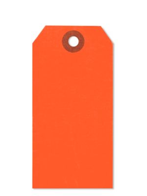 Fluorescent Tags - #4, 4 1/4 x 2 1/8", Red S-5981R