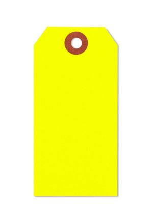 Fluorescent Tags - #4, 4 1/4 x 2 1/8", Yellow S-5981Y