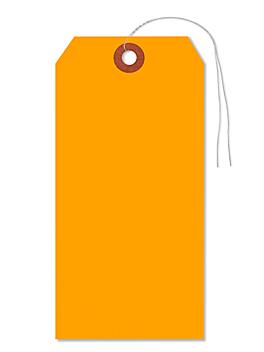 Fluorescent Tags - #7, 5 3/4 x 2 7/8", Pre-wired, Orange S-5982OPW