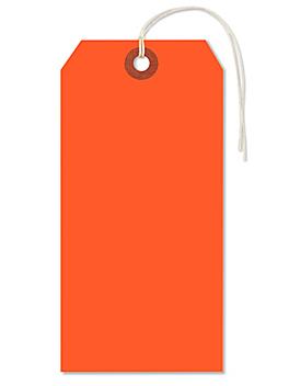 Fluorescent Tags - #7, 5 3/4 x 2 7/8", Pre-strung, Red S-5982RPS