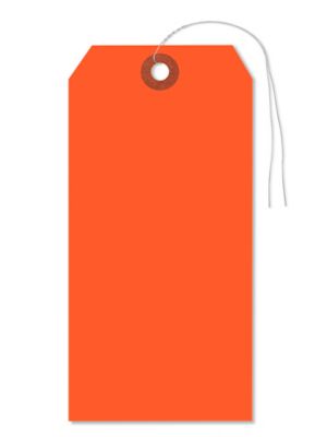 Fluorescent Tags - #7, 5 3/4 x 2 7/8", Pre-wired, Red S-5982RPW