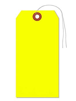 Fluorescent Tags - #7, 5 3/4 x 2 7/8", Pre-wired, Yellow S-5982YPW