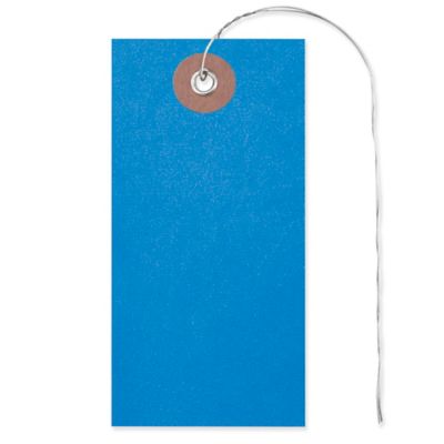 Tyvek&reg; Tags - #3, Pre-wired, Blue S-5986BLU-PW