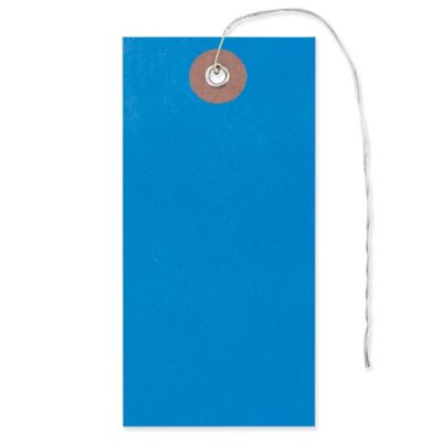 Tyvek&reg; Tags - #4, Pre-wired, Blue S-5987BLU-PW