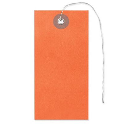 Tyvek&reg; Tags - #4, Pre-wired, Orange S-5987O-PW