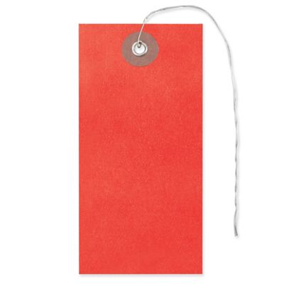 Tyvek&reg; Tags - #4, Pre-wired, Red S-5987R-PW