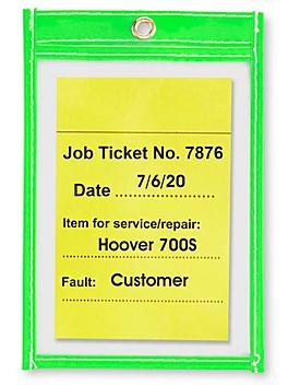 Job Ticket Holders - 4 x 6", Green S-6013G