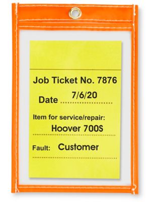 Job Ticket Holders - 4 x 6", Orange S-6013O