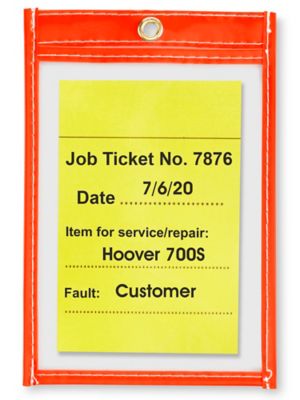Job Ticket Holders 4 x 6", Red S6013R Uline