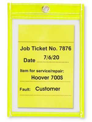 Job Ticket Holders - 4 x 6", Yellow S-6013Y
