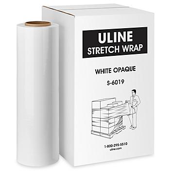 Uline Handwrap - Cast, 80 gauge, 18" x 1,500', White Opaque S-6019
