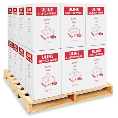 Uline Stretch Wrap Skid Lot - Blown, 80 gauge, 18" x 1,500' S-6023