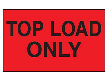 "Top Load Only" Label - 3 x 5"