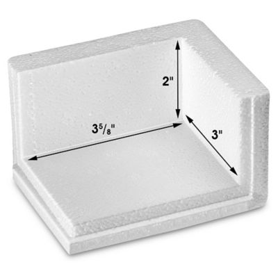 Big Labels Small Prices Foam Corner Protectors - 3 5/8 x 3 x 2, White -  ULINE - Carton of 288 - S-6064, corner protectors 