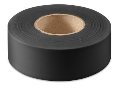 BLACK Solid Flagging Tape 1-3/16 in. x 300 ft. 12 Rolls/Case