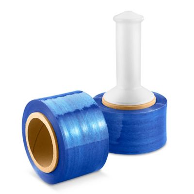 Uline Colored Mini-Wrap - 80 gauge, 3" x 1,000', Blue S-6103BLU