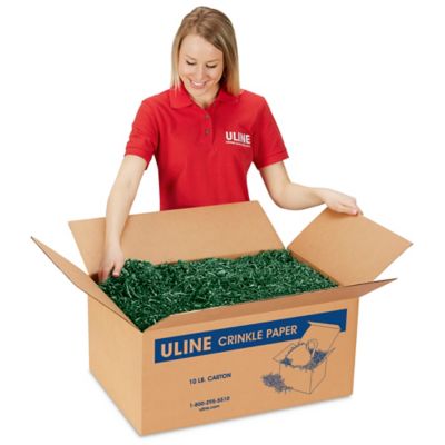 Crinkle Paper - 10 lb, Forest Green S-6119FG - Uline