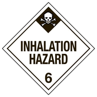  D.O.T. Placard - "Inhalation Hazard 6"