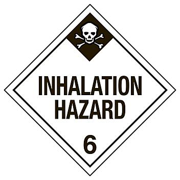 D.O.T. Placard - "Inhalation Hazard 6"